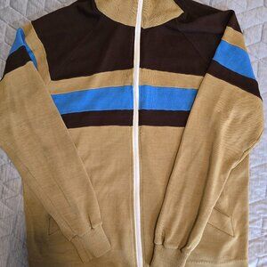 VENETO BY SEATON - VINTAGE 1950's JACKET - XL - Blue/Tan/Chocolate